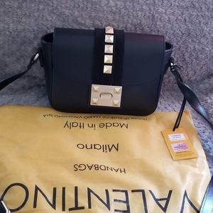 Mario Valentino Black Crossbody Leather Bag